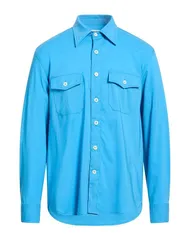 グリフォーニ メンズ トップス シャツ GRIFONI 無地シャツ Azure Blue ブルーのサムネイル