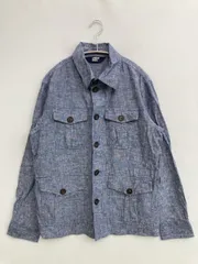 LANDS' END ランズエンド カバーオール S ブルー フードなし ボタン留め メンズのサムネイル