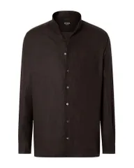 ゼニア メンズ トップス シャツ ZEGNA Oasi Lino Shirt Dark Brown ブラウンのサムネイル