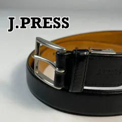 J.PRESS ジェイプレス　ベルト　レザー　ブラックのサムネイル