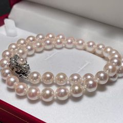 極美品】MIKIMOTO パールネックレス 7mmナチュラルゴールド アコヤ 