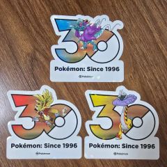 ポケモン30周年記念ステッカー メガフェスタ 韓国限定 ウネルミナモ他3