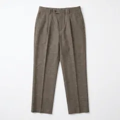 スラックス パンツ タック入り ブラウン メンズ シンプル