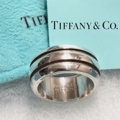 希少☆Tiffany シルバー リング ￼ グルーブド ダブルライン￼￼ 11号
