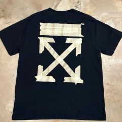 希少人気モデル☆ オフホワイト テープクロス 両面プリント Tシャツ XL