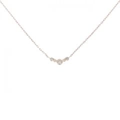 美品✨エテ ネックレス K10 3石 ダイヤモンド ラインモチーフ ゴールド 