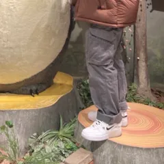 Carhartt カーハート カーゴパンツ 34 X 32 グレー フルレングス コットン 無地 ブランドロゴ ワイド・ルーズ ストレート レギュラー メンズ