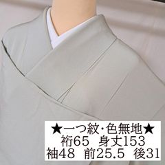 未使用しつけ糸付き 詩的な空間をつくる色薄墨色の正絹絽色無地着物 一