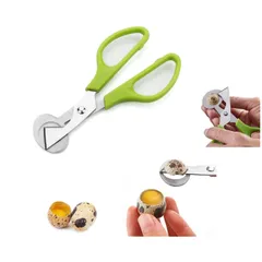 新品 Mirhua ウズラの卵 うずら カッター 卵割り器 ステンレスエッグカッター うずら卵切り リエイティブステンレス鋼カット殻割り専用 キッチン用 便利小物 うずらの卵のサムネイル