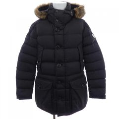 極美品 モンクレール CLUNY クルーニー 1 黒 リアルファー 5D434