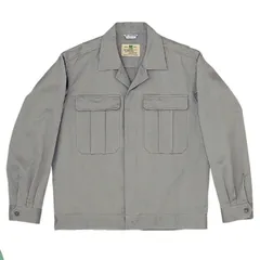 새상품 [미도리 세이프티] 작업복 긴팔 점퍼 100% 면 남녀공용 M6071 탑 그레이 4L