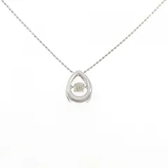 K18WG/PT850 ダイヤモンド ネックレス 0.20CT
