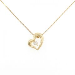 k18 Hello Kitty ハート型ネックレス ダイヤモンド 0.10ct - メルカリ