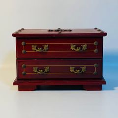 木製ジュエリーボックス アンティーク雑貨 オルゴール付き ジャンク 