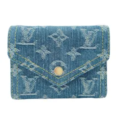 【中古】LOUIS VUITTON ルイ・ヴィトン ポルトフォイユ・ヴィクトリーヌ M13212 デニム ブルー レディース財布 26014181 RD