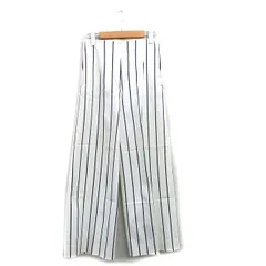 デミルクス ビームス Demi-Luxe BEAMS ワイドパンツ コットン ストライプ 36 ホワイト 白 /KT14