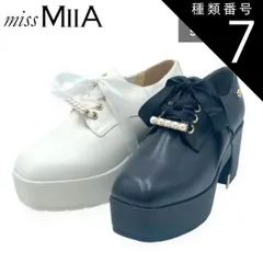 種類7：ブラック/L(24.0センチ~24.5センチ) miss MIIA ミスミーア 厚底 ローファー スクエア パール リボン マニッシュ パンプス カジュアル シューズ レディース 靴 ガーリー シューレース レースアップ かわいい 美脚 歩きやすい m