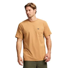キャタピラー メンズ トップス Tシャツ ロゴ Mens Caterpillar Cat Logo Pocketee Bronzeのサムネイル