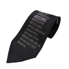 モスキーノ MOSCHINO ネクタイ ロゴ シルク ブラック k29631 1215のサムネイル