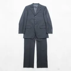 BURBERRY BLACK LABEL 日本製 3B セットアップ スーツ M ブラック 羊毛 ラムウール センタープレス BMD11-206-09