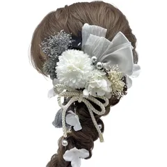 【新着商品】レッド シルバー ピンク ホワイト 組紐 ロープ ゴールドフラワー 和装 結婚式 ウェディング ヘアアレンジ 袴 振袖 ドライフラワー ハーフアップ リボン カスミ草 マム ロングヘア 入学式 卒業式 二次会 A2510009 前撮り 成人式 髪飾