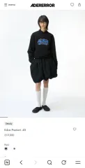 ADER ERROR アーダーエラー 25年 맨투맨 L ブラックのサムネイル