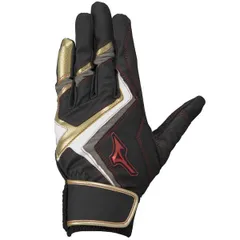 新品 野球 ミズノ バッティンググローブ バッティング 手袋 WILLDRIVE RED 両手 両手用 1EJEA240 MIZUNO (09)ブラック×ホワイト×ゴールド 両手用M(24～25cm)