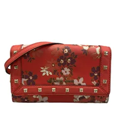MICHAEL KORS(マイケルコース) 財布 レッド×パープル×マルチ チェーンウォレット/花柄 レザー