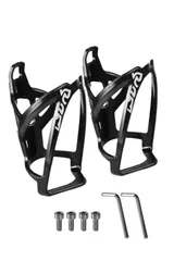 新品 YFFSFDC 自転車 ボトルケージ バイク ドリンクホルダー 超軽量 伸縮性がよく ウォーターボトルケージ 取り付け工具付き 使用便利 ロードバイク/クロスバイク/マウンテンバイクに適用 2個セット (ブラック)のサムネイル
