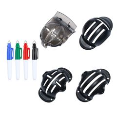 Brand New HUIKKJP Golf Ball Line Marker 8-Piece Set: High-Precision Alignment Tool, Easy Line Drawing & Portable (Includes 4 Ball Markers)