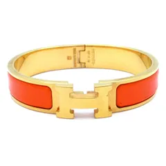 HERMES(エルメス) バングル クリックH ゴールド×オレンジのサムネイル