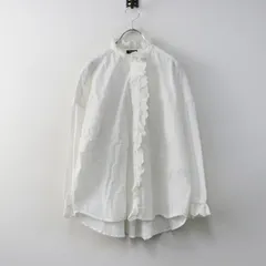 2024AW マーブルシュッド marble SUD レース スタンドフリルシャツ ｜オフホワイト トップス ブラウス【2400014969511】のサムネイル