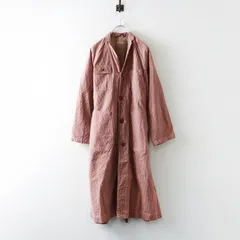 キャピタル KAPITAL ヴィンテージ加工 ストライプ ロング ワークコート 0(XS)レッド┃ジャケット ハオリ 羽織り【2400014936612】のサムネイル