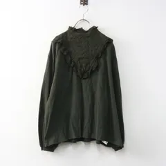 サマンサモスモス Samansa Mos2 SM2 フリルデザインTシャツ F‖カーキ トップス 刺繍 レース 長袖 プルオーバー【2400014974638】のサムネイル