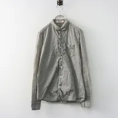 ホームスパン homspun ギンガムチェック シャツ M｜ベージュ トップス ブラウス 長袖 カットソー【2400014967982】のサムネイル