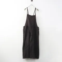 サマンサモスモス Samansa Mos2 SM2 綿麻ジャカードワイドサロペット F‖ブラウンブラック パンツ ロング【2400014974256】