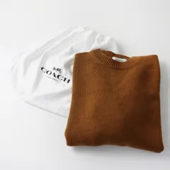 美品 JPタグ コーチ COACH ウールカシミヤクルーネックニット S＼ブラウン セーター プルオーバー 馬車刺繍【2400014963298】のサムネイル