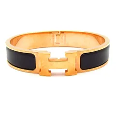 HERMES(エルメス) バングル クリックH ピンクゴールド×黒のサムネイル