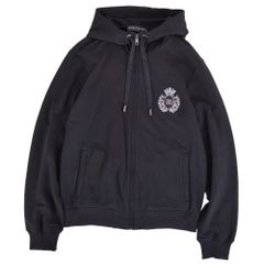 D&G ドルチェ&ガッバーナ フード付き ブルゾン 黒 ナイロンジップ 