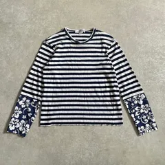 COMME des GARCONS SHIRT ボーダー 花柄 切替 ロンT 長袖カットソー コムデギャルソンシャツのサムネイル