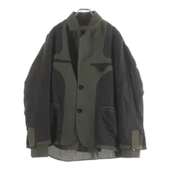Sacai (サカイ) 21AW SUITING JACKET 21-02550M スーティング ジャケット ドッキングシャツジャケット カーキのサムネイル