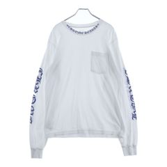 正規品 レシート 紙袋付き クロムハーツ ドジャースカラー ロゴ ロンT 