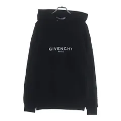 GIVENCHY (ジバンシィ) 19AW ダメージロゴプリント スウェットプルオーバーパーカー レディース ブラック BM70BS306Cのサムネイル