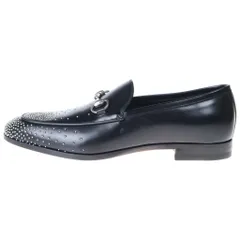 GUCCI (グッチ) 26SS スタッズ ホースビット レザー ローカットシューズ ローファー ブラック 851395のサムネイル