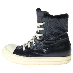 DRKSHDW (ダークシャドウ) RAMONES ラモーンズ シボ加工 サイドジップ レースアップ ハイトップス ハイカットスニーカー ブラック/ホワイトのサムネイル