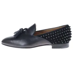 CHRISTIAN LOUBOUTIN (クリスチャンルブタン) Tassilo Flat スタッズ レザー ローファー スリッポン ブラックのサムネイル