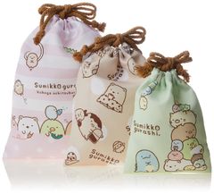 신품 마리모크라프트 스미코구라시 3P 건착 보더 핑크 L/W18×H23cm M/W15×H19cm S/W12×H15cm MSG-179