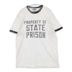 BOWWOW US PRISONER TRIM TEE サイズM 半袖Ｔシャツ カットソー ホワイト グレー メンズ バウワウ【中古】6-0507S∞のサムネイル