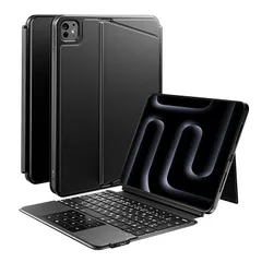 【新品】 【作業効率MAX｜2025新型M5対応】 iClever iPad Pro 11 インチ (M5 2025 / M4 2024) 対応 キーボード 付きケース 多機能 高精度タッチパッド&テンキー搭載 JIS日本語配列 ケース キーボード 3台ペ 0