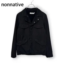 ノンネイティブ nonnative トルーパー ジャケット ミリタリージャケット ジャケット ブラック 黒 メンズ 0 M 綿 日本製  アウター ミリタリー ブルゾン ワーク スナップボタン フラップポケット アメカジ ルード カジュアル モード ストリートのサムネイル
